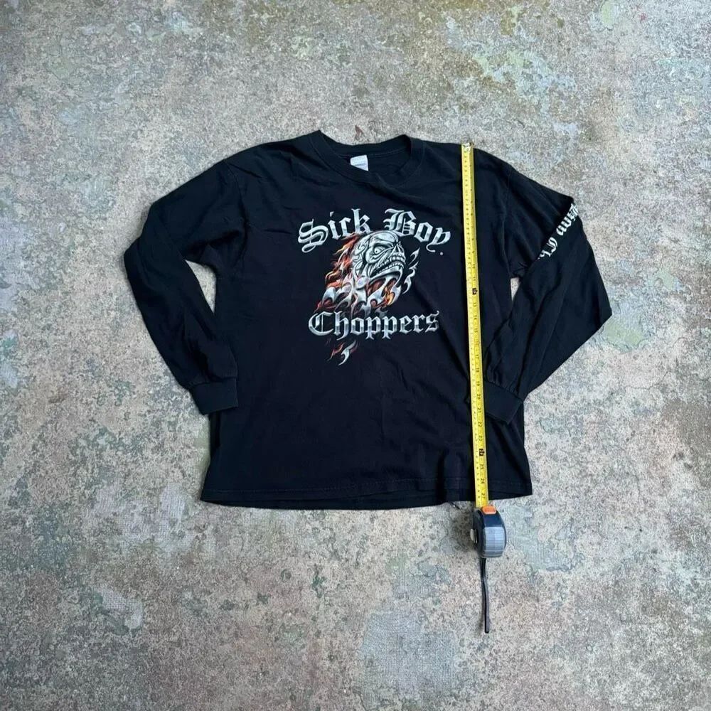RARE Sick Boy Choppers “Chop Or Die” Y2K Biker Shirt